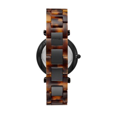 Carlie Multifunction Tortoise Acetate Watch ES4659 Fossil