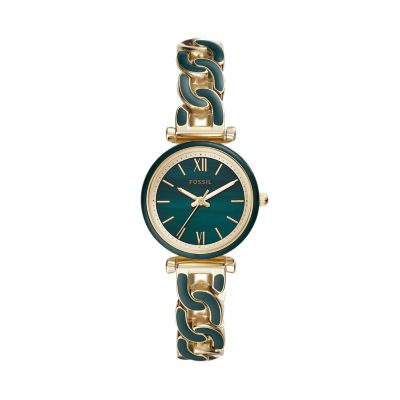 Carlie Mini Three Hand Two Tone Acetate and Stainless Steel Watch