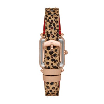 Fossil leopard print watch new arrivals