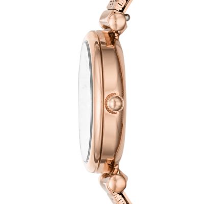 Carlie Mini Three Hand Rose Gold Tone Stainless Steel Watch