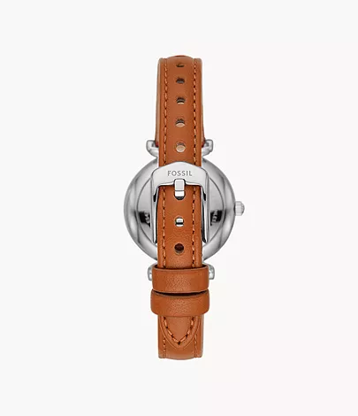 Carlie Mini Three-Hand Tan Leather Watch - ES4701 - Fossil