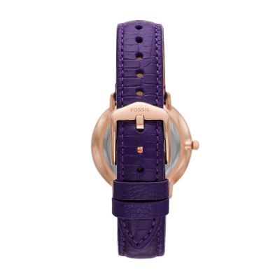 Prismatic Galaxy Three Hand Purple Leather Watch ES4727 Fossil