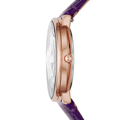 Fossil purple women's watch sale