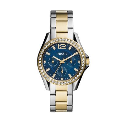 Fossil riley stainless hot sale steel watch