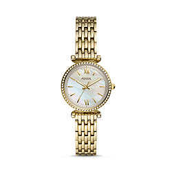 Carlie Mini Three-Hand Gold-Tone Stainless-Steel Watch