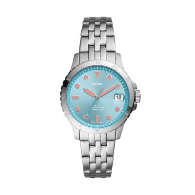 FB-01 Three-Hand Date Stainless Steel Watch