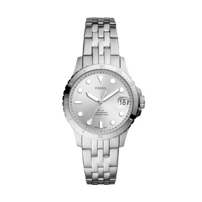 Arriba 93+ imagen silver fossil watch