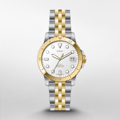 FB-01 Three-Hand Date Two-Tone Stainless Steel Watch