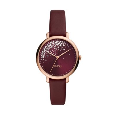 Burgundy discount fossil watch