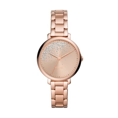 Uhr Jacqueline Multifunktionswerk Sonne Mond Edelstahl rosegoldfarben ES5165 Fossil