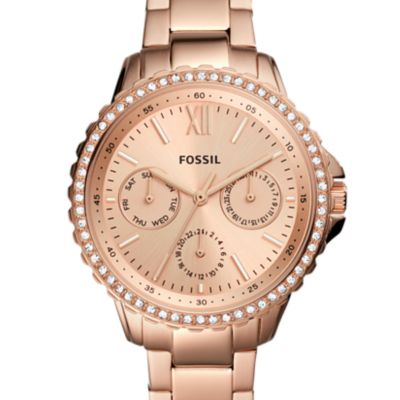 Izzy Multifunction Rose Gold-Tone Stainless Steel Watch