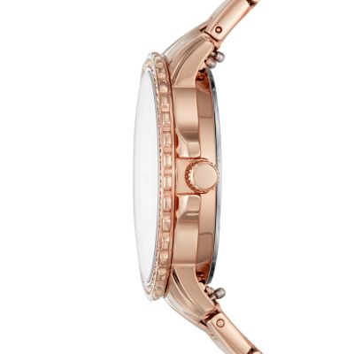 Izzy Multifunction Rose Gold-Tone Stainless Steel Watch - ES4782