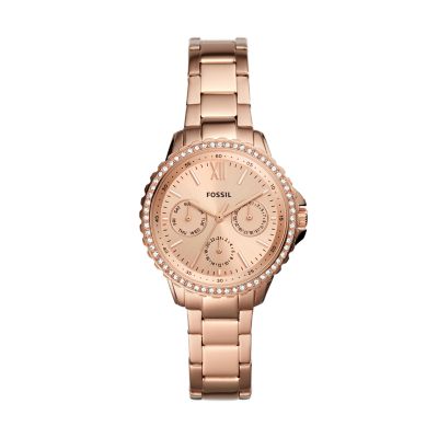 Izzy Multifunction Rose Gold-Tone Stainless Steel Watch - ES4782 - Fossil