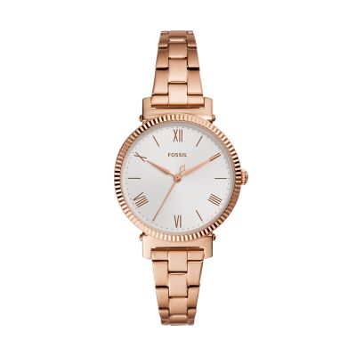 Daisy Three Hand Rose Gold Tone Stainless Steel Watch ES4791