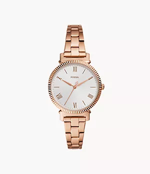 Daisy Three-Hand Rose Gold-Tone Stainless Steel Watch