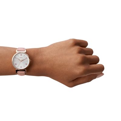 Daisy Three-Hand Blush Leather Watch - ES4794 - Fossil