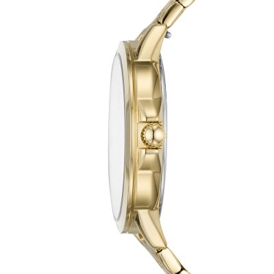 Alyssa Multifunction Gold-Tone Stainless Steel Watch - Fossil