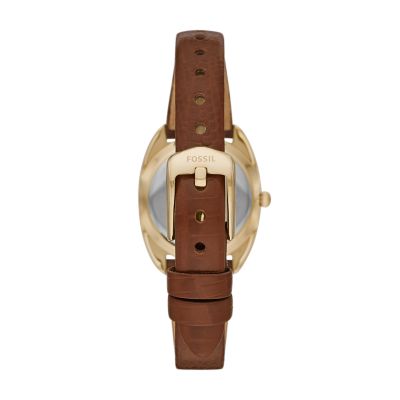 Jude Mini Two Hand Brown Leather Watch ES4803 Fossil