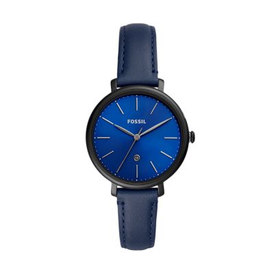 Fossil blue leather discount watch