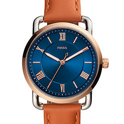 Copeland Three-HandTan Leather Watch