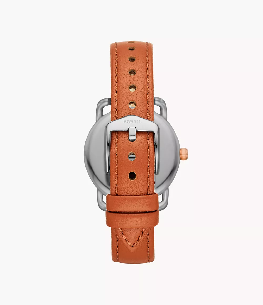 Copeland Three-HandTan Leather Watch - ES4825 - Fossil