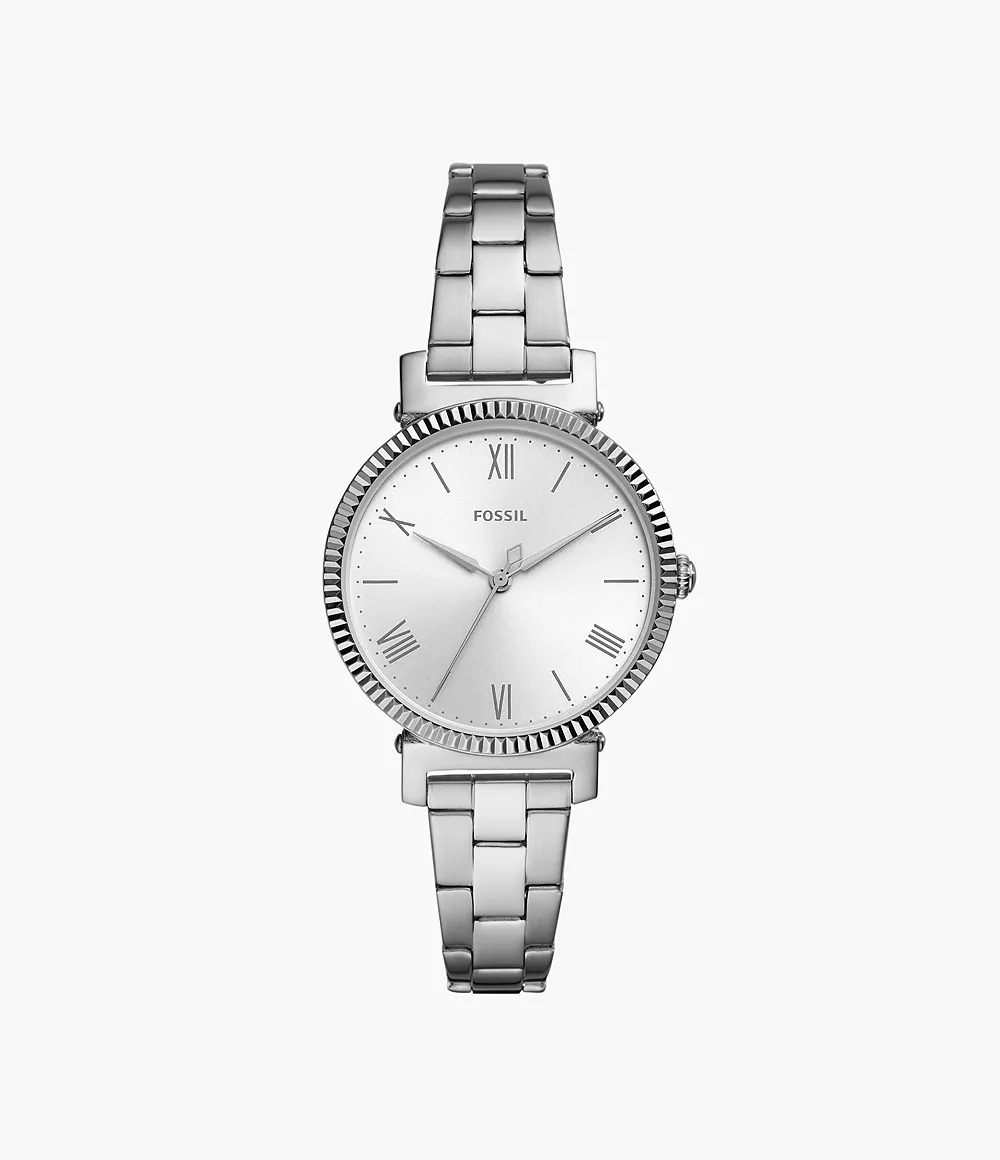 Fossil Women’s Daisy Three-Hand Stainless Steel Watch