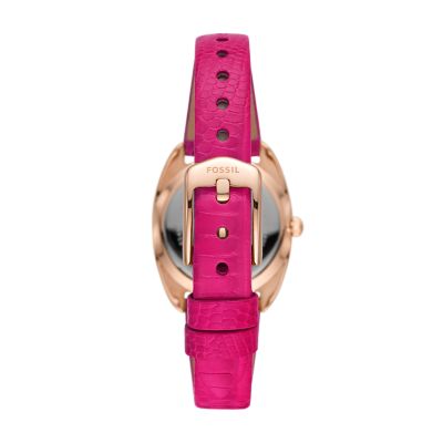 Jude Mini Two Hand Fuchsia Leather Watch ES4865 Fossil