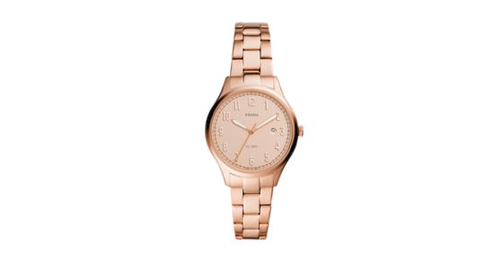 Lady Forrester Three-Hand Date Rose Gold-Tone Stainless Steel Watch ...