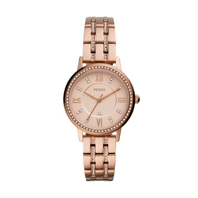 Fossil watch shop rose gold