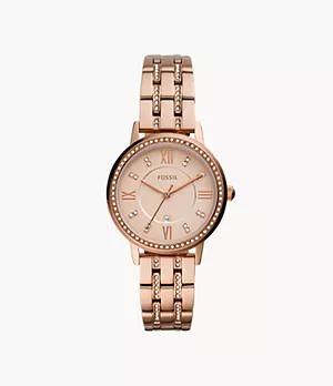 Gwen Three-Hand Date Rose Gold-Tone Stainless Steel Watch
