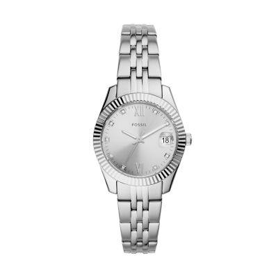 Scarlette Mini Three-Hand Date Stainless Steel Watch