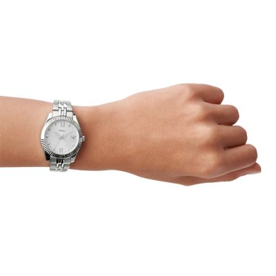 Scarlette Mini Three-Hand Date Stainless Steel Watch - ES4897 - Fossil