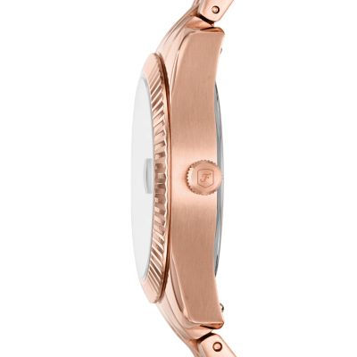 Scarlette Mini Three-Hand Date Rose Gold-Tone Stainless Steel 