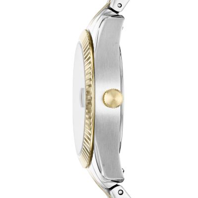 Scarlette Mini Three Hand Date Two Tone Stainless Steel Watch