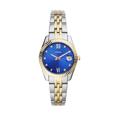 Scarlette Mini Three-Hand Date Two-Tone Stainless Steel Watch