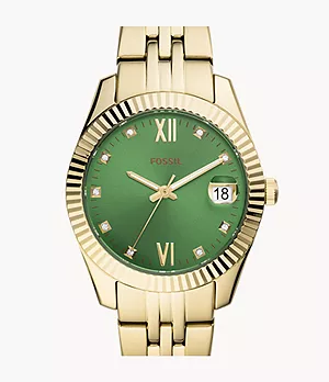 Scarlette Mini Three-Hand Date Gold-Tone Stainless Steel Watch