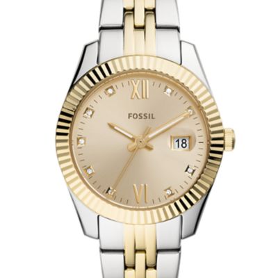 Scarlette Mini Three-Hand Date Two-Tone Stainless Steel Watch