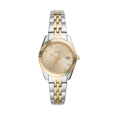 Scarlette Mini Three-Hand Date Two-Tone Stainless Steel Watch