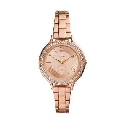Neomi Three-Hand Rose Gold-Tone Alloy Watch