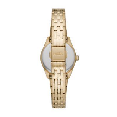 Scarlette Micro Three-Hand Date Gold-Tone Stainless Steel Watch