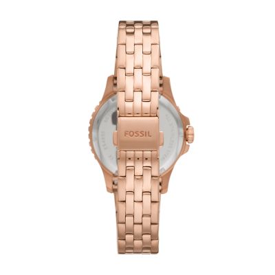 FB-01 Three-Hand Date Rose Gold-Tone Stainless Steel Watch