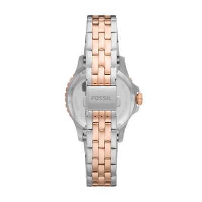 FB-01 Three-Hand Date Two-Tone Stainless Steel Watch - ES4996 - Fossil