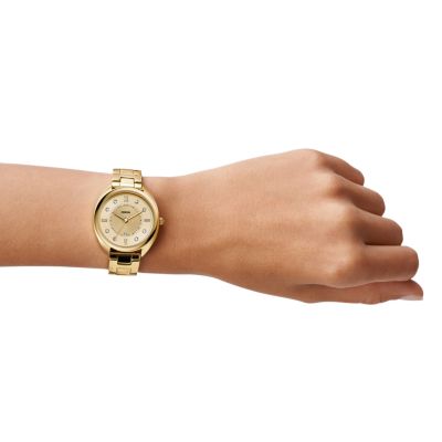 Gabby Three-Hand Date Gold-Tone Stainless Steel Watch - ES5071