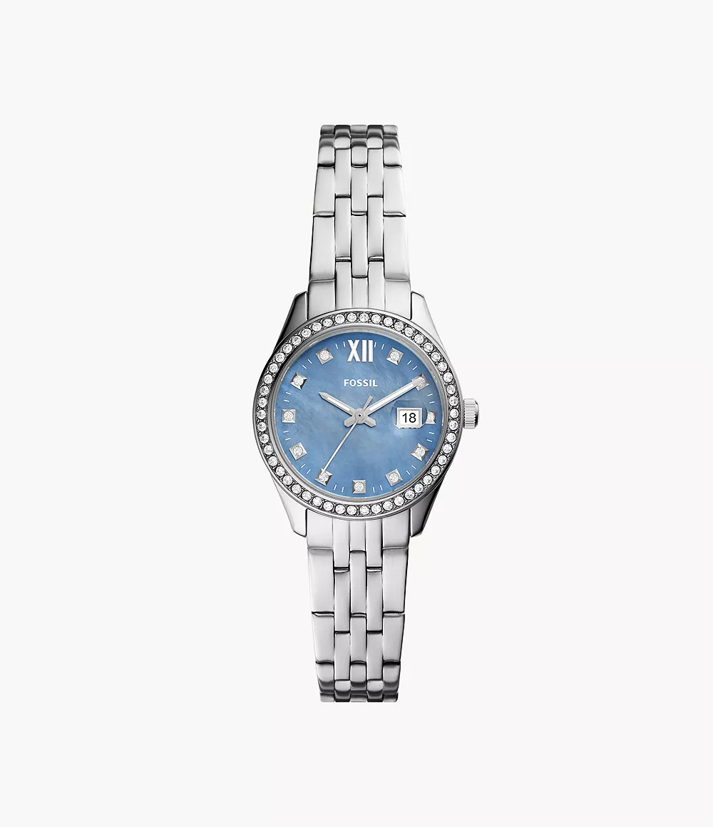 Fossil Women's Scarlette Micro Three-Hand Date Stainless Steel Watch
