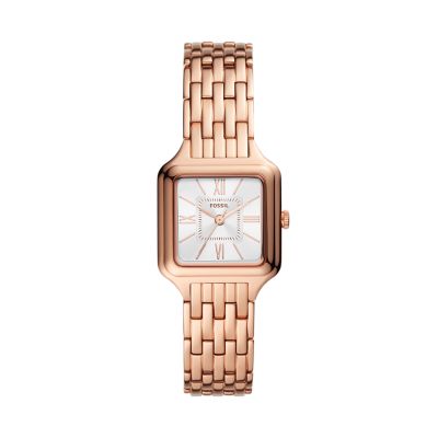 Raquel Three Hand Rose Gold Tone Stainless Steel Watch ES5080