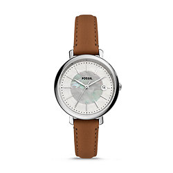 Jacqueline Solar-Powered Brown Eco Leather Watch