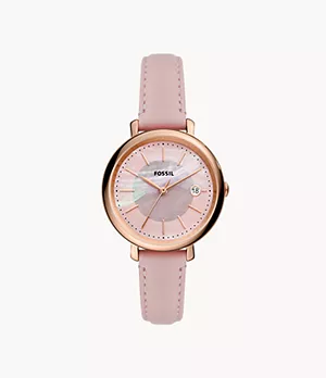 Jacqueline Solar-Powered Pink Eco Leather Watch
