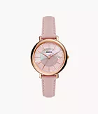 Jacqueline Solar-Powered Pink Eco Leather Watch