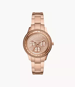 - Save 20% Womens Accessories Watches Metallic Fossil Analogical Bq3163 in Rose Gold 