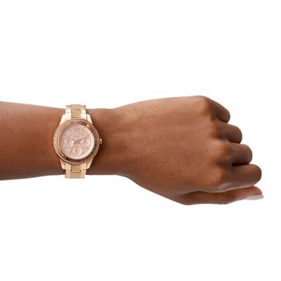 Fossil stella deals rose gold